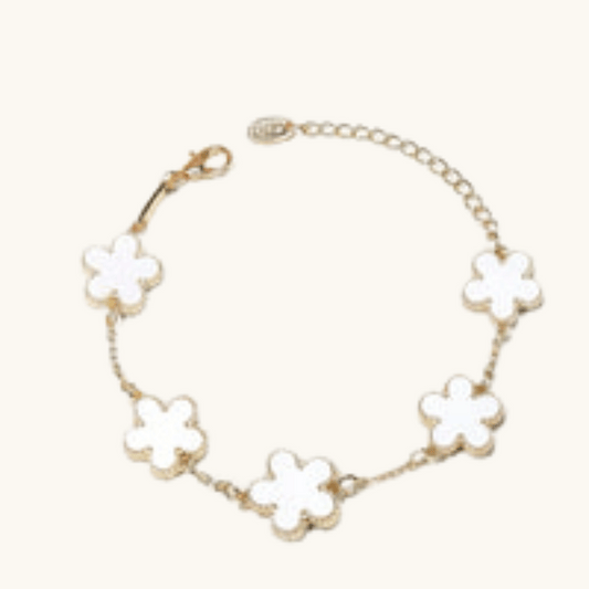 Pulsera de Trébol Blanca